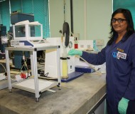 Air release instrument operated by senior WearCheck lab assistant Sheila Naidoo.jpg